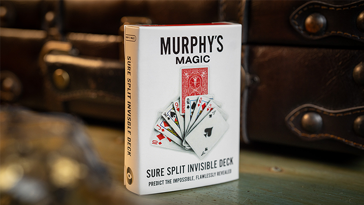 SURE SPLIT Invisible Deck Bicycle (Red) by Murphy’s Magic - magic tricks