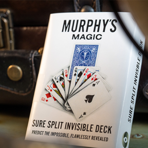 SURE SPLIT Invisible Deck Bicycle (Blue) by Murphy’s Magic - magic tricks