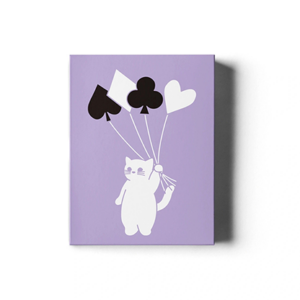 Diary of Kitten and Puppy – Kitten Purple Edition Playing Cards - magic tricks