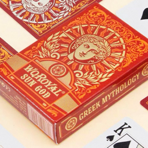 Sun God Greek Mythology Themed Red Edition Playing Cards - magic tricks