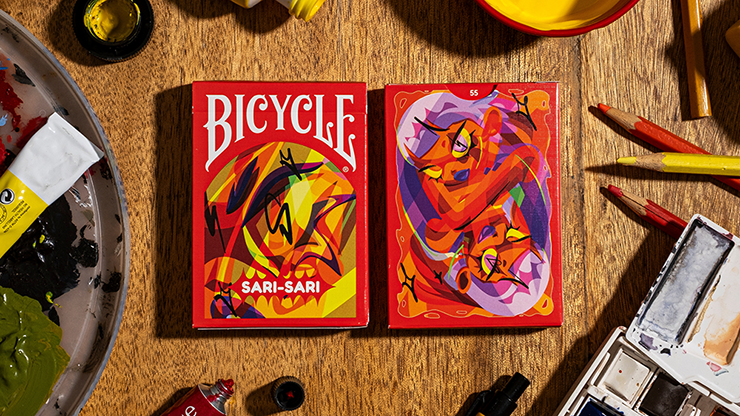 Bicycle Sari Sari (Code Red Edition) Playing Cards - magic tricks