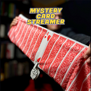 Mystery Card Streamer (Red 4 of Hearts) by PlayTime Magic DEFMA - magic tricks