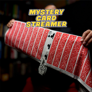Mystery Card Streamer (Red 6 of Clubs) by PlayTime Magic DEFMA - magic tricks