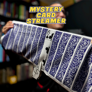 Mystery Card Streamer (Blue 6 of Clubs) by PlayTime Magic DEFMA - magic tricks