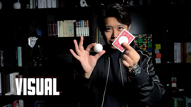 Ball on Card (Red) by Bond Lee & MS Magic - magic tricks