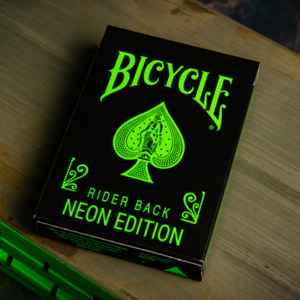Bicycle Neon Rider Back Green-Glo Deck Playing Cards - magic tricks