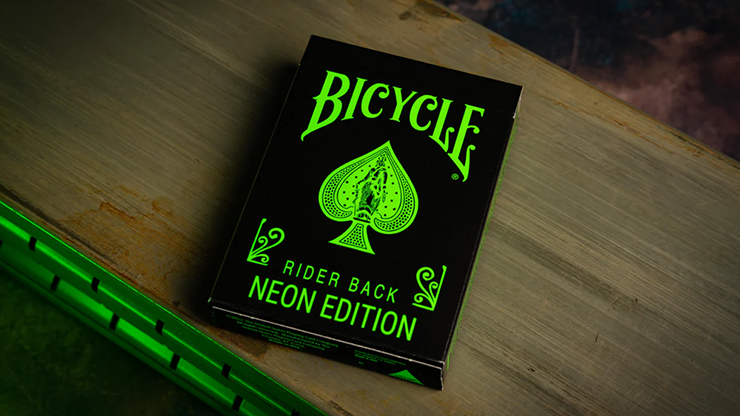 Bicycle Neon Rider Back Green-Glo Deck Playing Cards - magic tricks