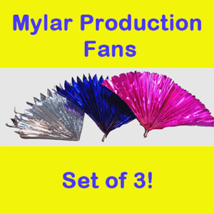 Mylar Production Fans (Set of 3) - magic tricks