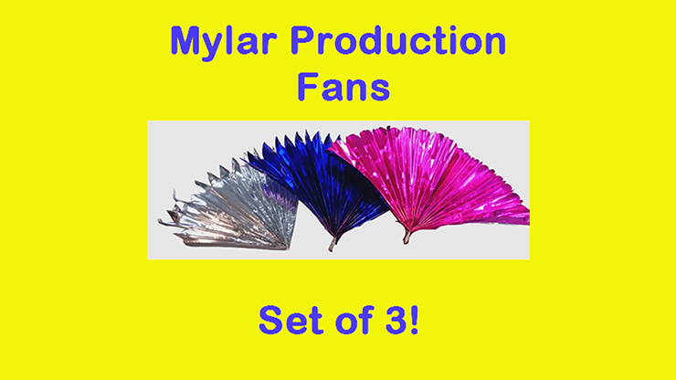 Mylar Production Fans (Set of 3) - magic tricks