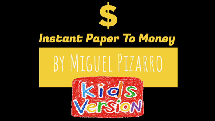 Instant Paper to Money Kid Version (Euro) by Miguel Pizarro and Crazy Jokers - magic tricks