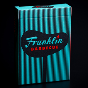 FRANKLIN BBQ RETRO BLACK PLAYING CARDS - magic tricks