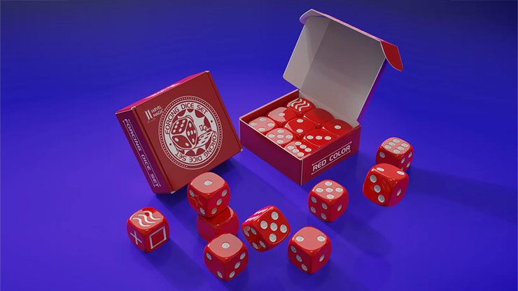 Forcing Dice Set by IARVEL Magic (Red) - magic tricks