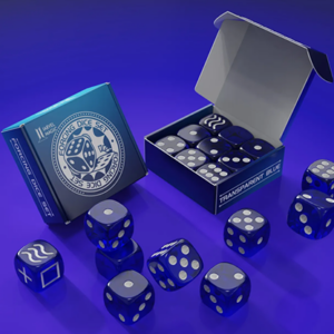 Forcing Dice Set by IARVEL Magic (Transparent Blue) - magic tricks