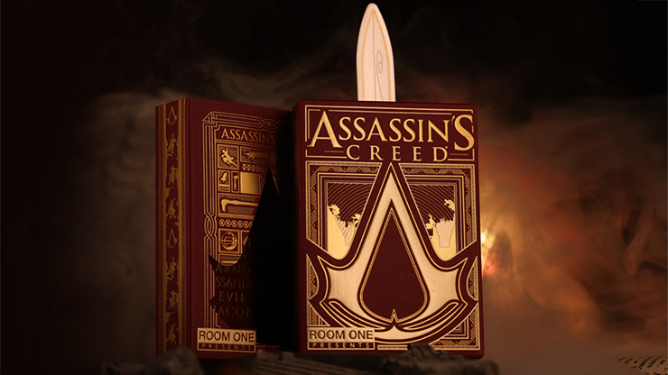 Assassin’s Creed Legacy Version 2 Garnet (Hidden Blade Black) Playing Cards - magic tricks