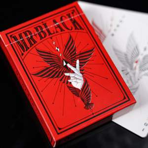 Mr. Black V1 (Red) Playing Cards - magic tricks