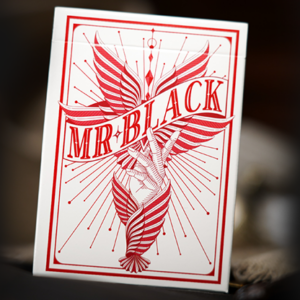 Mr. Black V2 (Red) Playing Cards - magic tricks