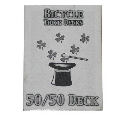 50/50 Decks Bicycle (Red) - magic tricks