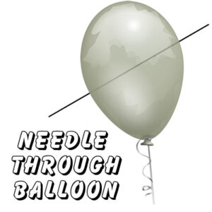 Needle Thru Balloon Professional (with 10 clear balloons) by Bazar de Magia – Trick - magic tricks
