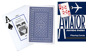 Cards Aviator Jumbo Index Poker Size (Blue) - magic tricks
