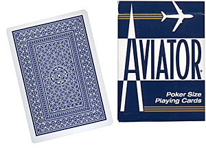 Cards Aviator Poker size (Blue) - magic tricks
