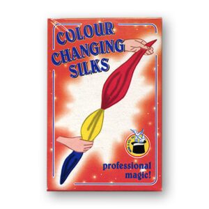 Color Changing Silks 4 color silks 12 inch (red/yellow bo x) by Vincenzo Di Fatta – Trick - magic tricks