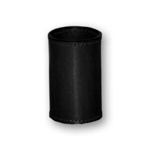 Leather Coin Cylinder (Black, Dollar Size)- Tricks - magic tricks