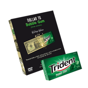 Dollar to Bubble Gum (Trident) by Twister Magic – Trick - magic tricks