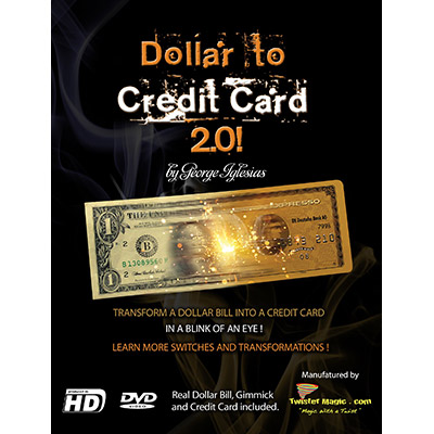 Dollar to Credit Card 2.0 (Gimmick and Online Instructions) by Twister Magic – Trick - magic tricks
