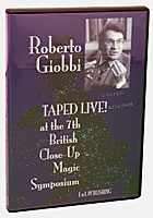 Roberto Giobbi Taped Live  DVD - magic tricks