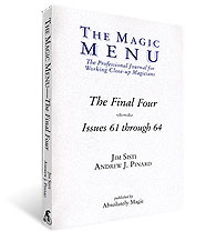 Final Four Magic Menu Book - magic tricks