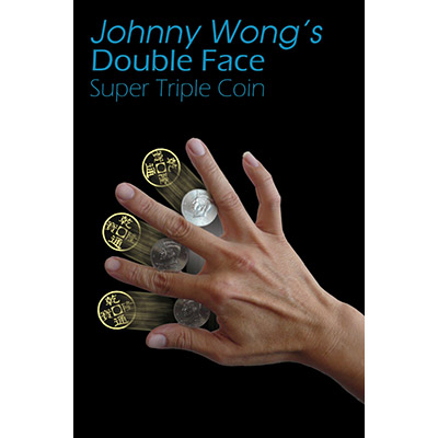 Double Face Super Triple Coin (with DVD) by Johnny Wong – Trick - magic tricks
