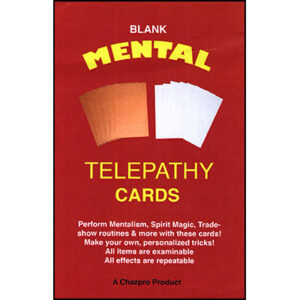 Mental Telepathy Cards (BLANK) by Chazpro Magic – Trick - magic tricks