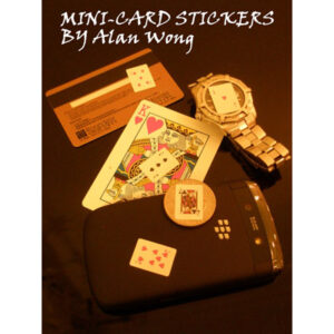 Mini Card Stickers (12 sheets) by Alan Wong- Trick - magic tricks
