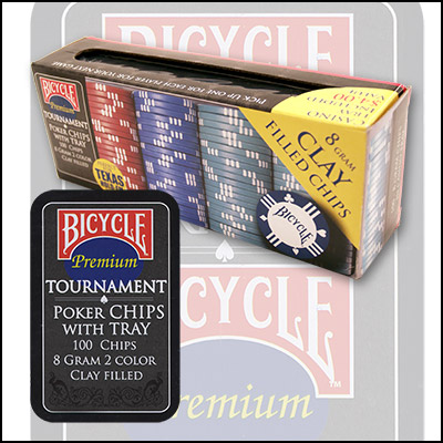 Bicycle Clay Poker Chip Set: 100 Count - magic tricks