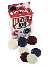 Poker Chip – regular Bicycle 100 - magic tricks