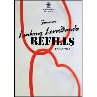REFILL for Souvenir Linking Loverbands (20 link, 10 single, BANDS ONLY) by Alan Wong – Tricks - magic tricks