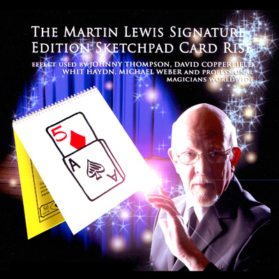 Signature Edition Sketchpad Card Rise by Martin Lewis - magic tricks