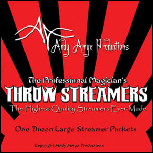 Throw Streamers WHITE by Andy Amyx( 1dozen=1 unit)- Trick - magic tricks