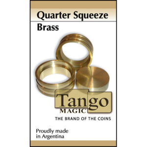 Quarter Squeeze Brass by Tango – Trick (B0012) - magic tricks