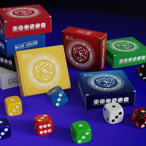 Regular Dice Set (9 Normal Dice) by IARVEL Magic (White) - magic tricks
