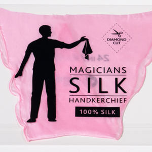 PRO SILK DIAMOND CUT PINK 24″ by Murphy’s Magic - magic tricks
