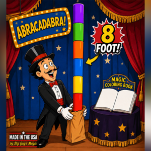 8 Foot Appearing Multi-Color Pole by Big Guy’s Magic – Coloring Book Kicker Finale - magic tricks